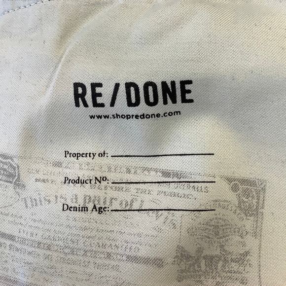 NEW RE/DONE LEVIS Sz 27 70s Straight Indigo Ass Rip Denim Jeans $475 msrp I17-1 - Picture 10 of 13